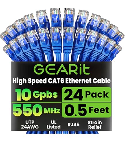 Câble Réseau Ethernet RJ45 Cat5e UTP Bleu - 4,6m - Europe