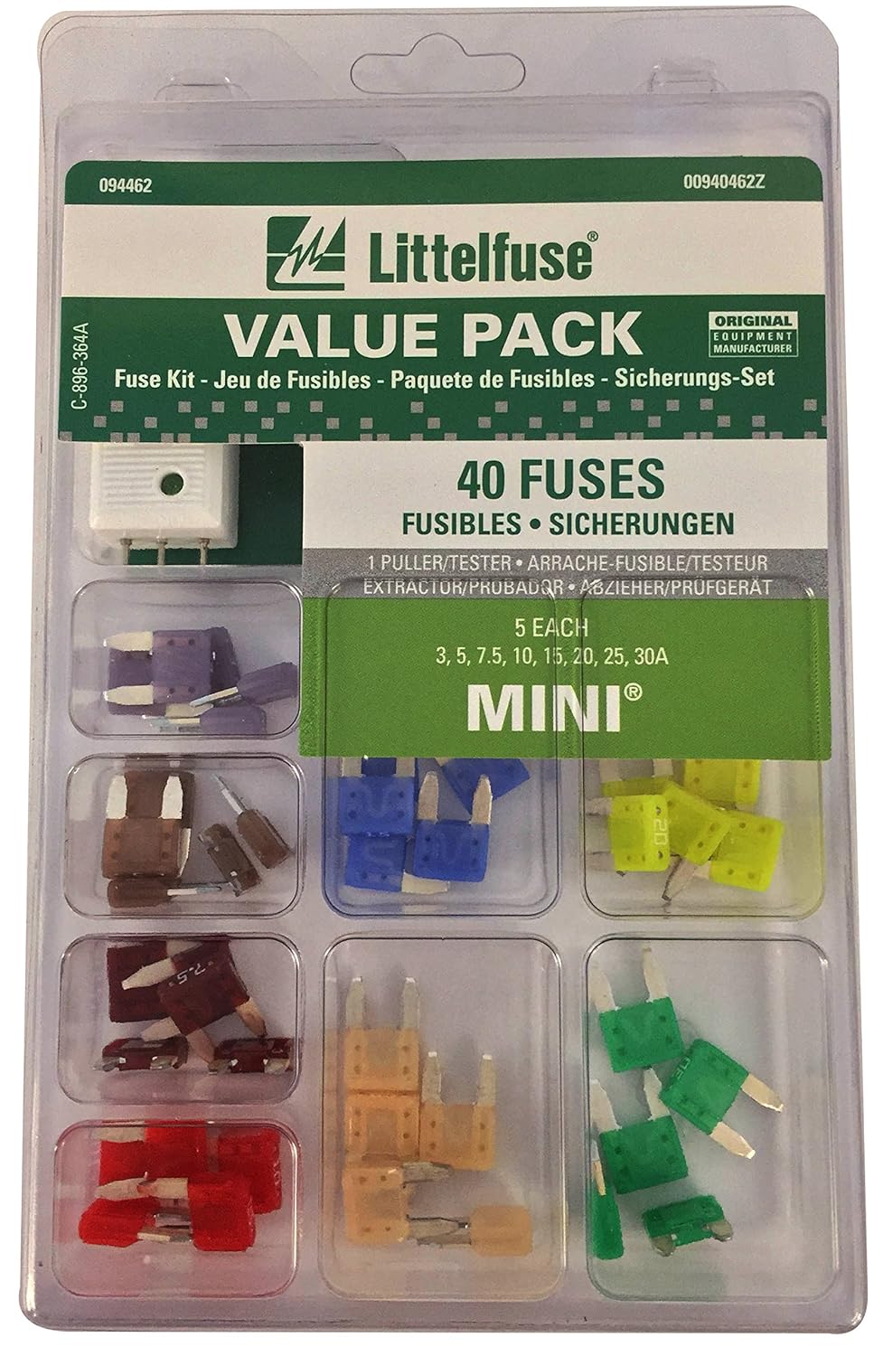 Amazon.com: Littelfuse 00940462Z Mini Fuse Assortment - 40 Piece: Automotive