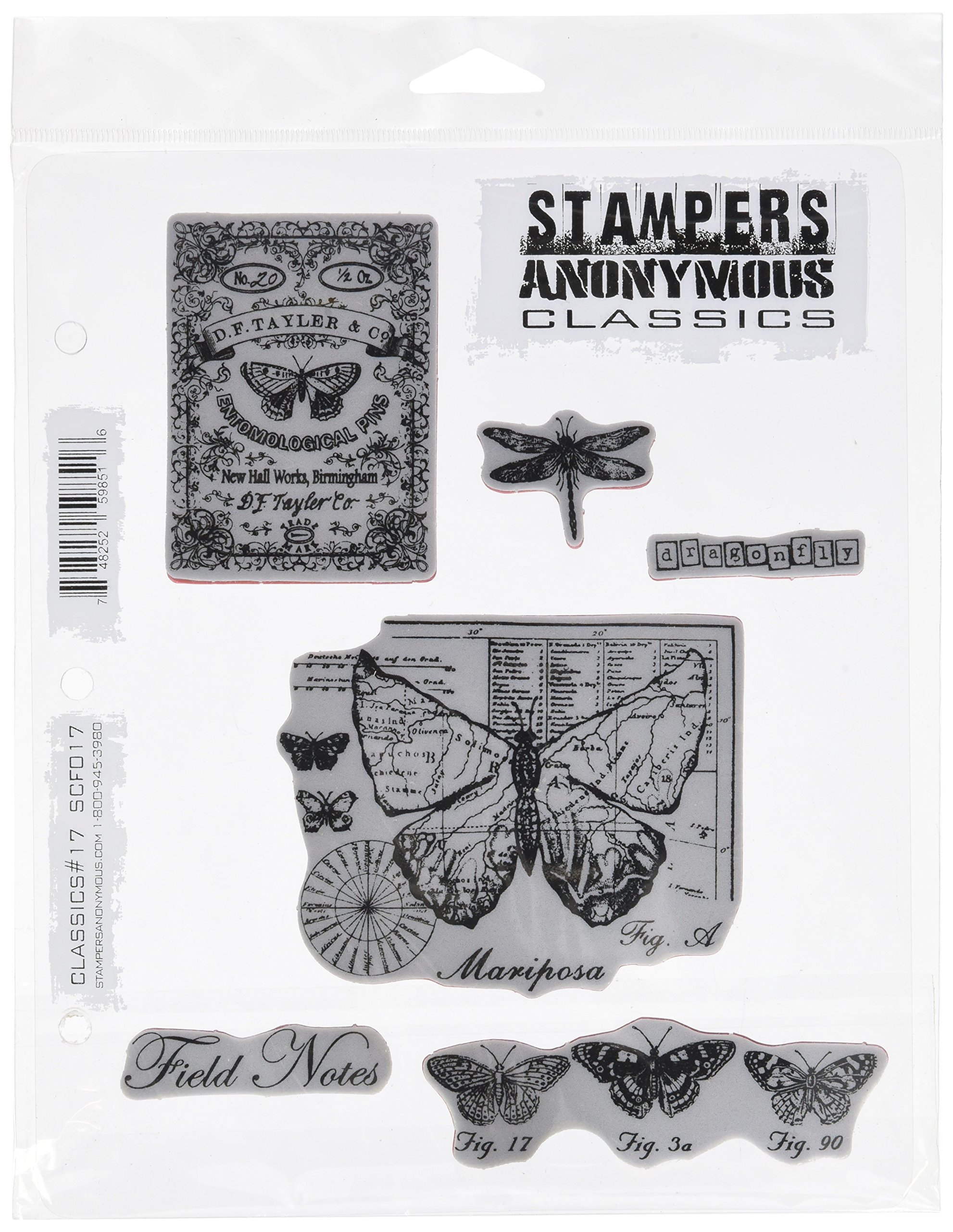 Stampers Anonymous Classics No.17 Cling Stamp Set,