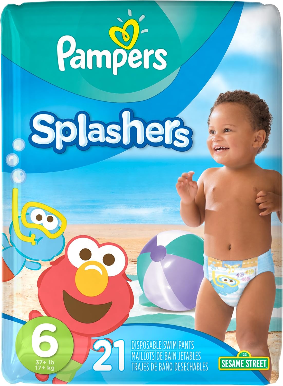 pampers splashers size large