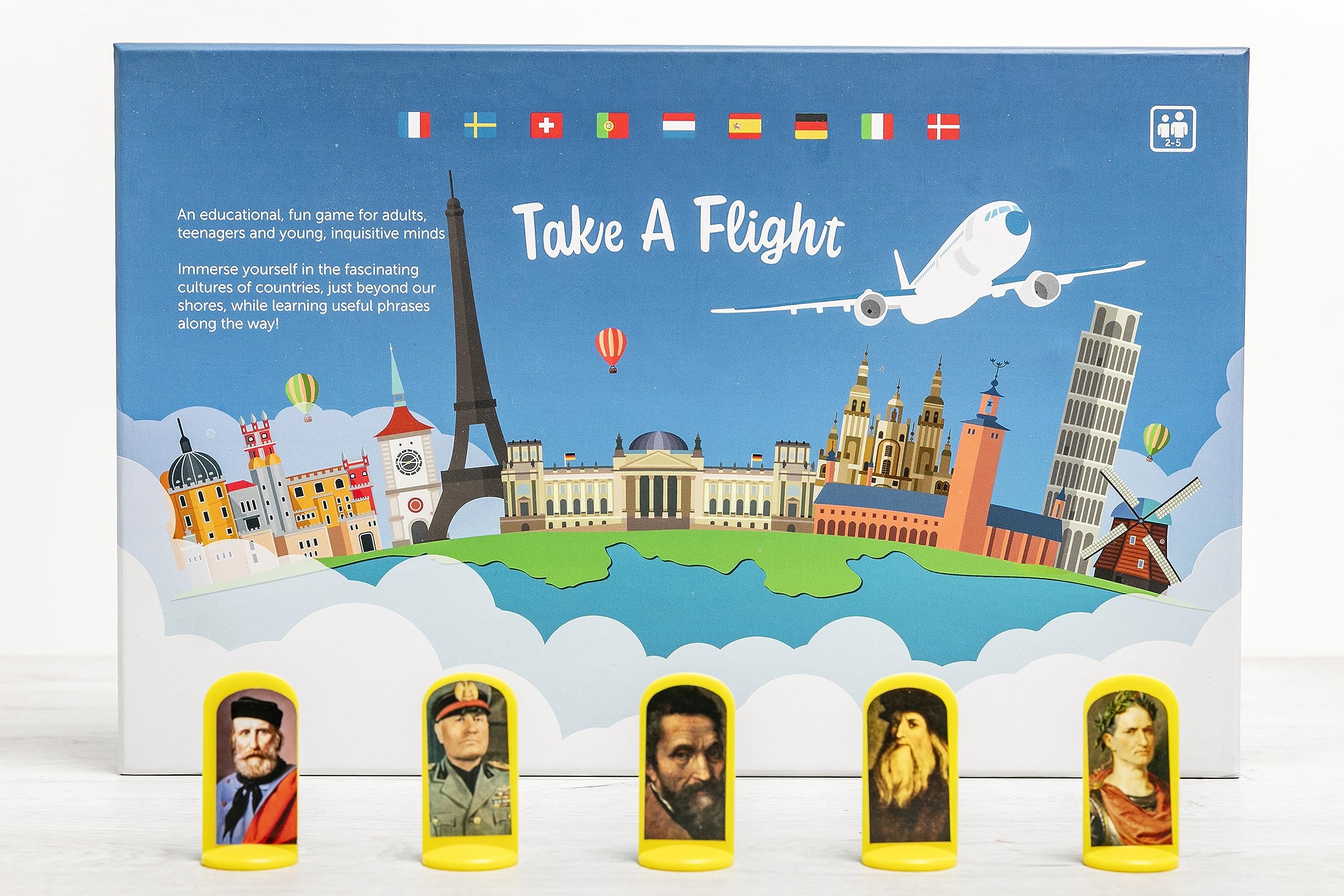 ITALY and Europe - a Trivia, Language and tourist board game, for those who love European travel and culture.