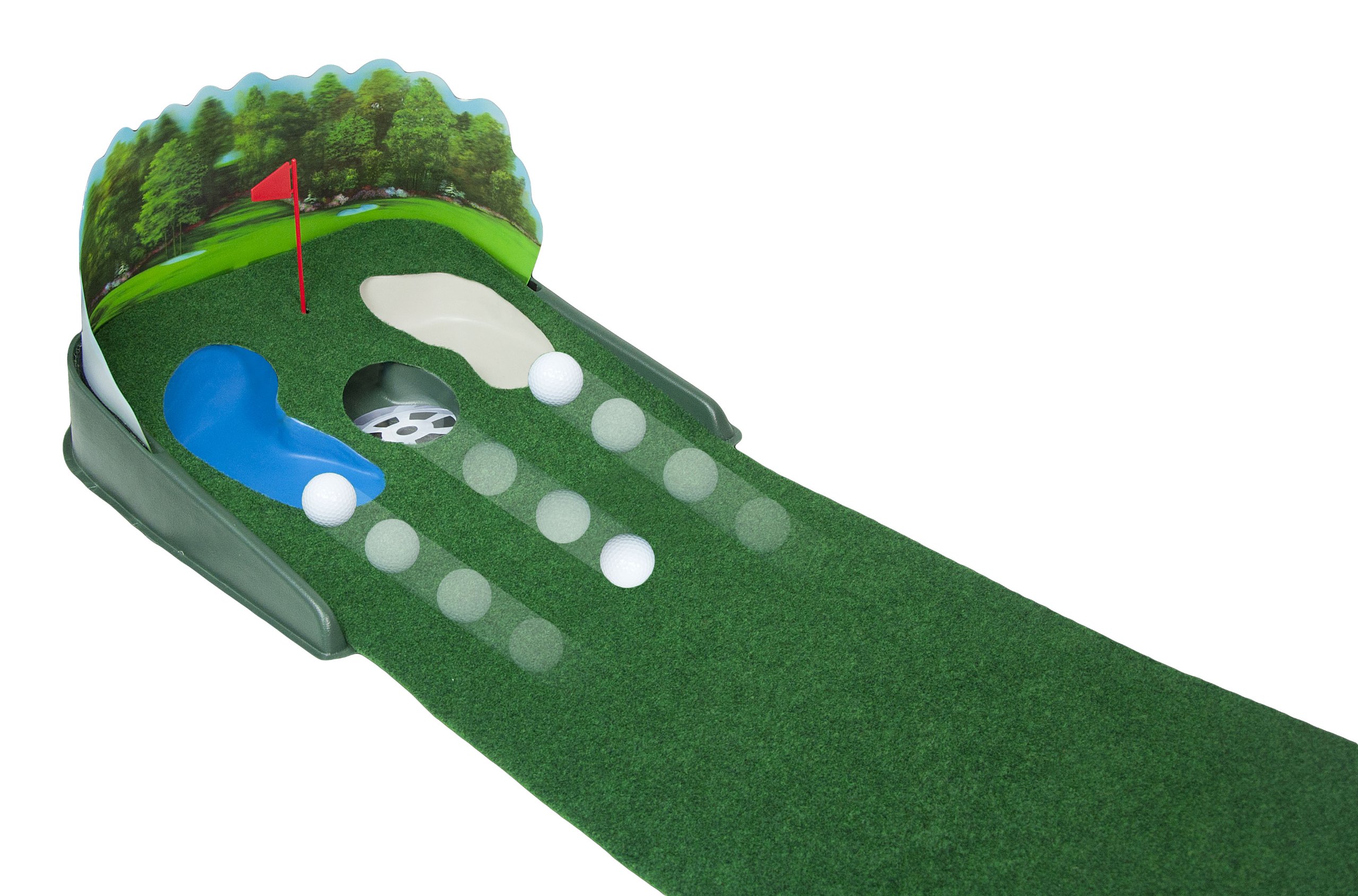 cordless electronic return putting mat