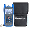 Jonard Tools FPM-50A High Precision Fiber Optic Power Meter (-50 to +26 dBm) with FC/SC/LC Adapters for PC/UPC/APC Connectors with Included Carry Case