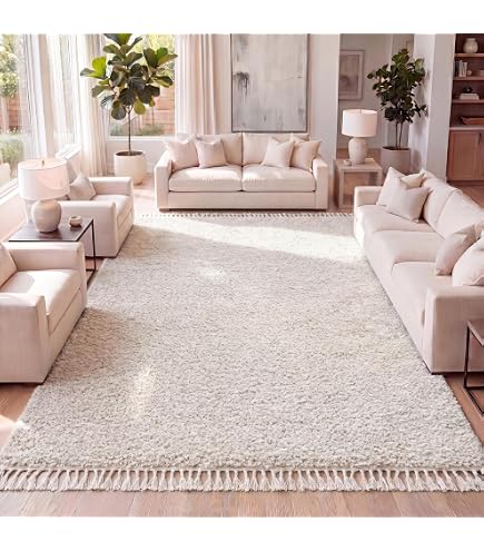 Amazon.com: JONATHAN Y Mercer Shag Plush Cream Indoor Area Rug