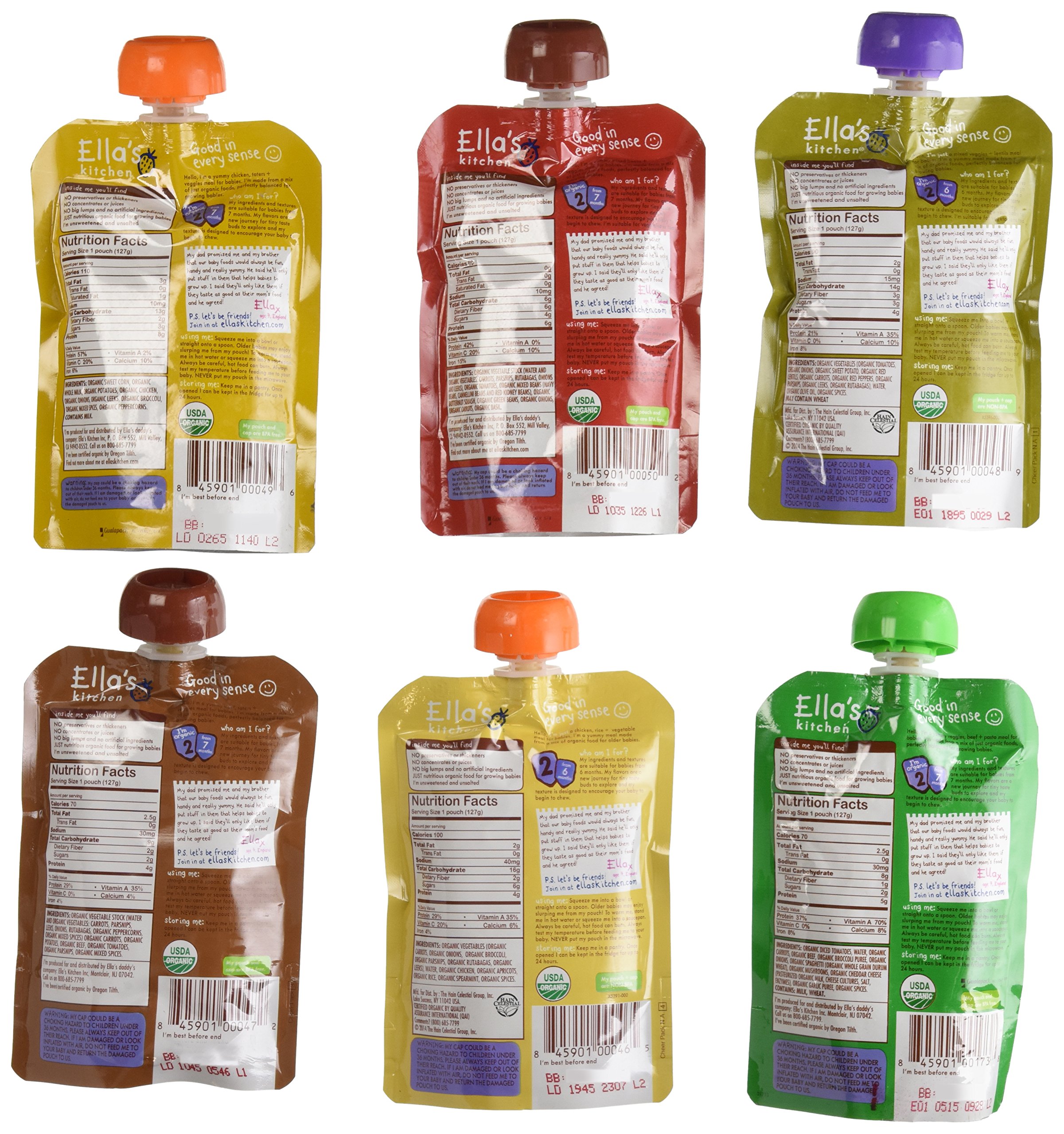 Ellas Kitchen Baby Food Stage 2 Meal (pack of 6) Buy Online in UAE