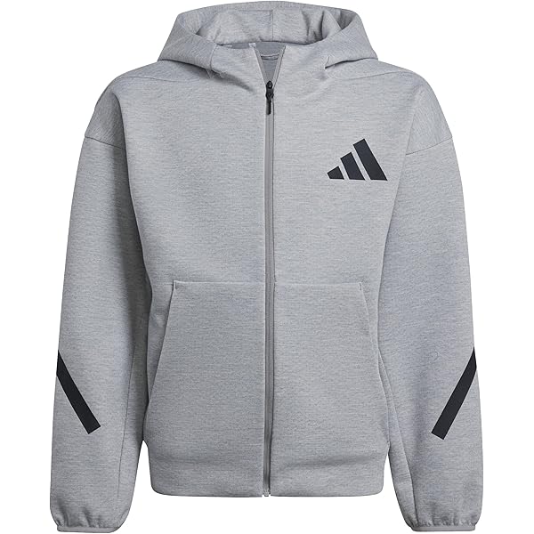 Amazon.com: adidas Unisex-Kids Z.N.E. Full Zip Hoodie, Black/Black