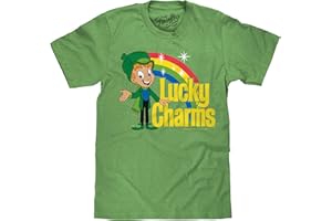 Tee Luv Men's Lucky Charms T-Shirt - Lucky The Leprechaun Cereal Shirt