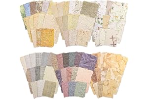 168 Pcs Textured Vintage Scrapbook Paper, 6 Themes Scrapbook Journaling Supplies, Embossed Designs Scrapbooking Kit Decorativ