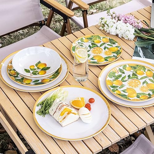 Amazon Melamine Tableware Sets UPware 12-Piece Melamine Dinnerware