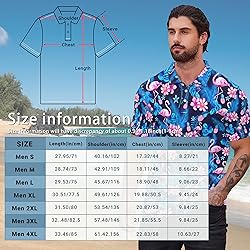 Xdceu Hawaiian Golf Shirts for Men Hawaiian