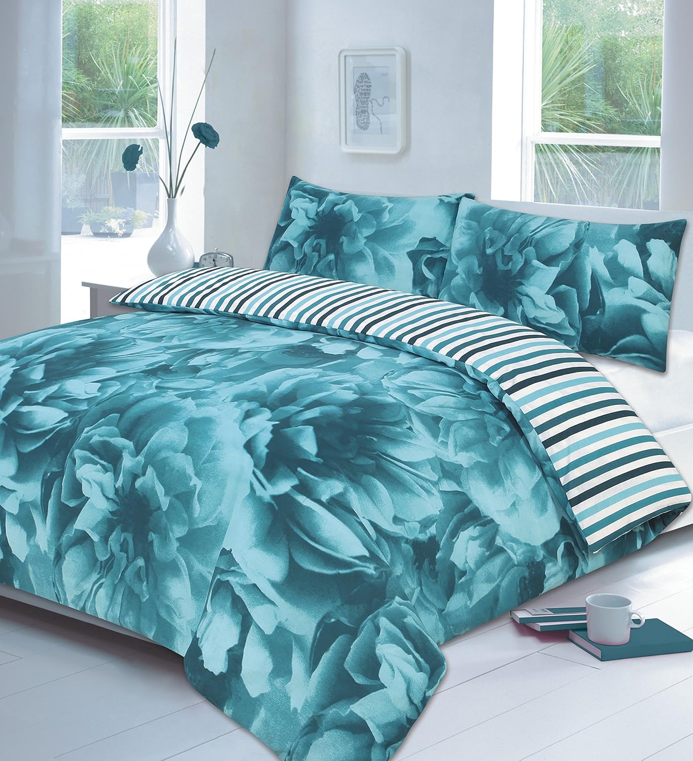 clicktostyle NEW ROSE DUVET SET PILLOW CASES QUILT COVER BEDDING SETS