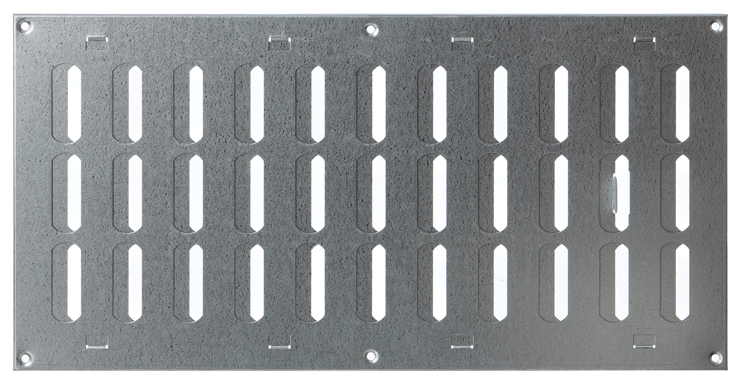 Steinberg14 Galvanised Steel 400x200mm / 16x8 inch Adjustable Sliding Hit and Miss Ventilation Grille - Metal Air Vent Cover