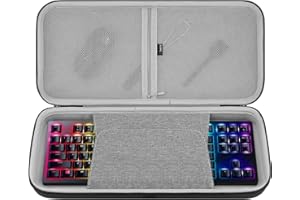 Geekria Tenkeyless TKL Keyboard Hard Shell Travel Case, for 80%/87 Key Computer Mechanical Gaming Keyboard Compatible with Ra