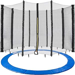 Arebos Trampolin Randabdeckung und Netz | Ersatznetz | Sicherheitsnetz | Gartentrampolin Trampolinnetz | Randabdeckung UV-beständig & wasserabweisend