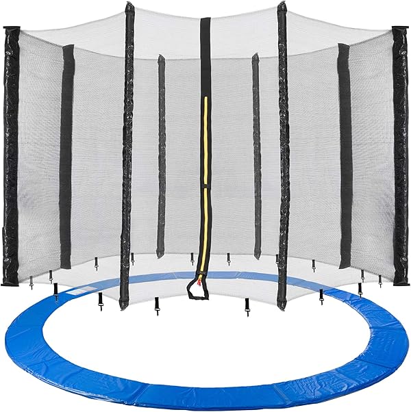 Arebos Trampolin Randabdeckung und Netz | Ersatznetz | Sicherheitsnetz | Gartentrampolin Trampolinnetz | Randabdeckung UV-beständig & wasserabweisend