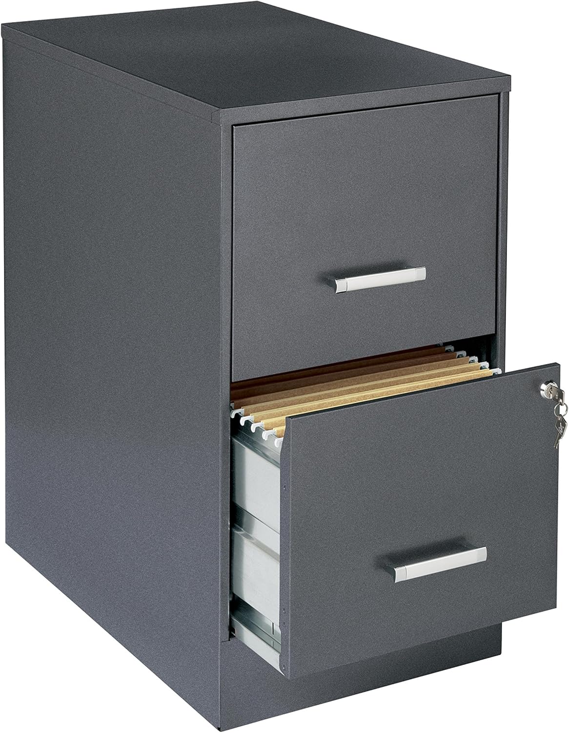 Amazon Com Cooper 2 Drawer Letter File Cabinet In Charcoal Furniture Decor
