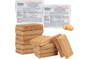 S.O.S. FOOD LAB LLC SOS Food Lab Emergency Food Bar - 2400 Calorie Ration (2 Pack Shortbread Cookie) - 2 Day/48 Hour Ready to Eat Supply for Camping, Hiking, Disaster Preparedness - 5 Year Shelf Life Energy Survival Food