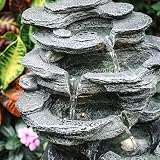 BTGGG Solar Powered Water Feature Self Containing Garden Fountain LED Light view 4