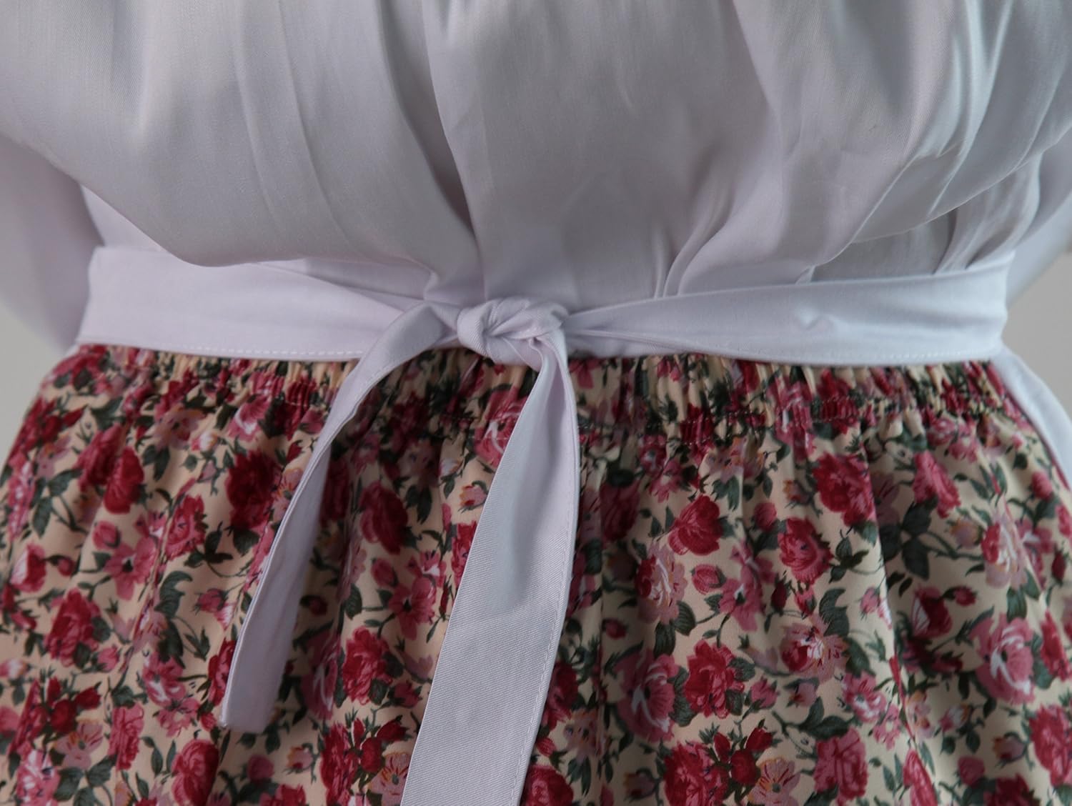 Simple White 30" Long Peasant Apron (Choose Size) (Girls, White - Girls): Clothing