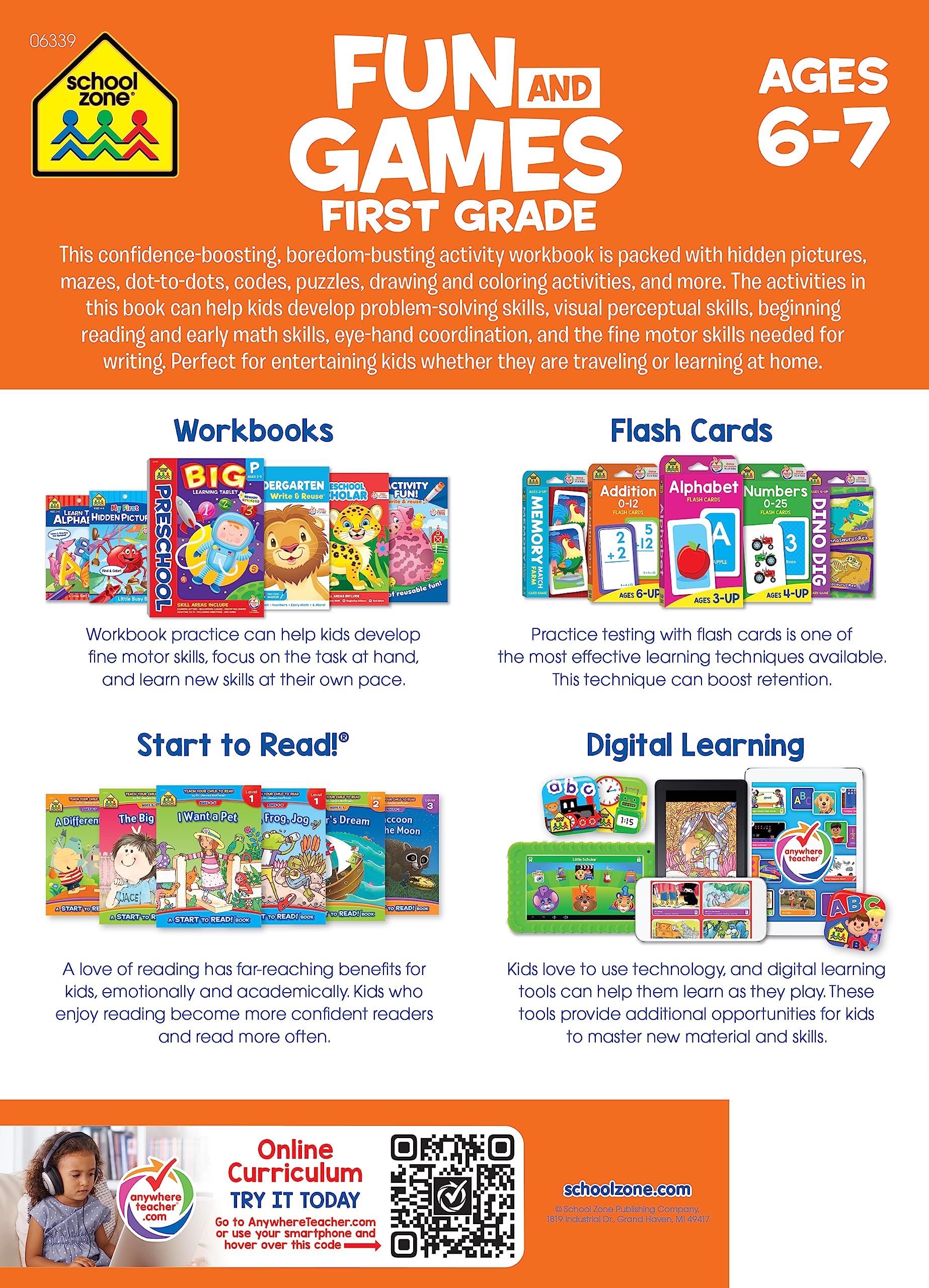 Mua School Zone - Fun and Games First Grade Activity Workbook - 320 ...