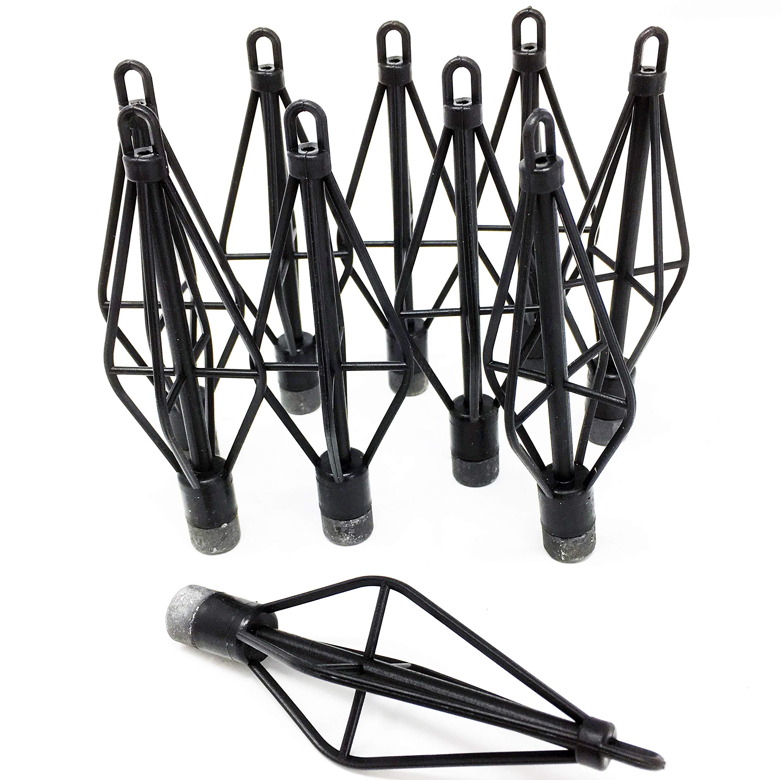 FLADEN Fishing - Bulk Packs of 10 x Large Black Frame Feeder 30g - Great For Use With a Wide Range of Groundbaits Whilst Fishing on the Bottom [40-3653]