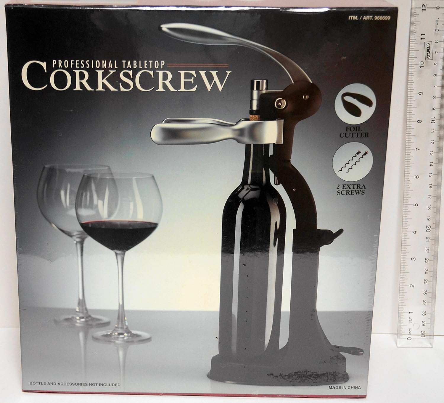 Professional Lever Tabletop Corkscrew with Extras Amazon.co.uk