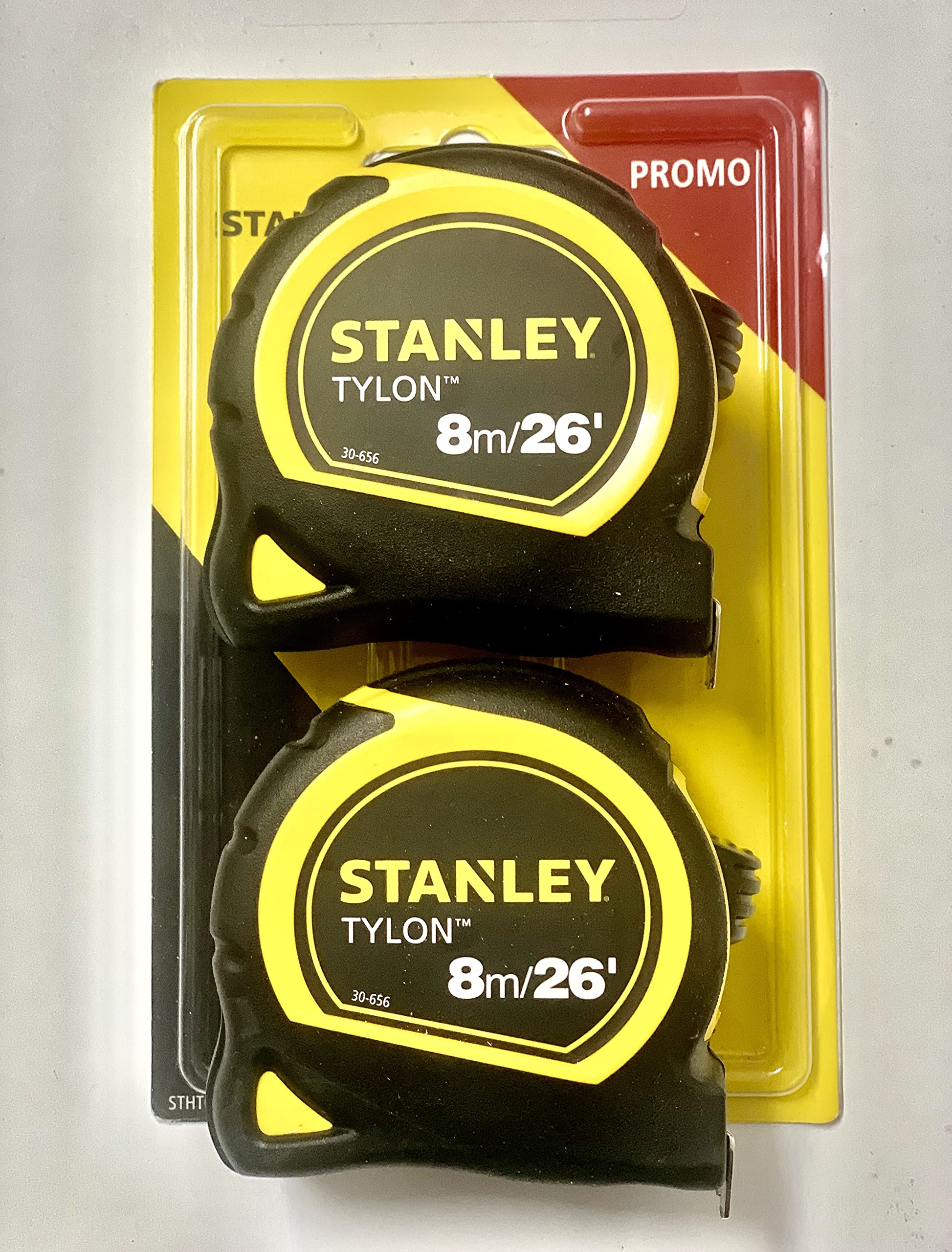 Stanley Tylon 8m Tape Measure - Pack of 2