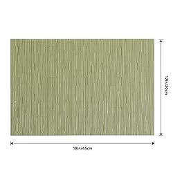 Leetaltree Pea Green Placemats Set of 6 - Heat