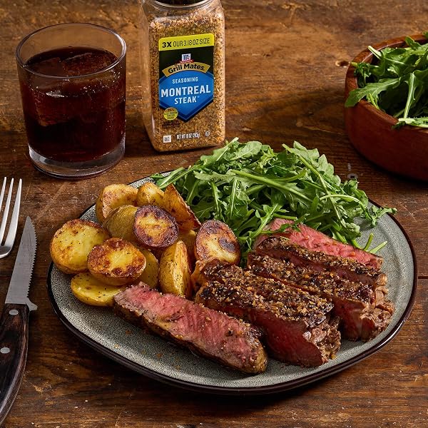MCCORMICK GRILL MATES MONTREAL STEAK SEASONING, 25% LESS SODIUM, 10 OZ