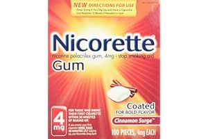 Nicorette Gum 100 Pieces 4mg Cinnamon Surge Flavor