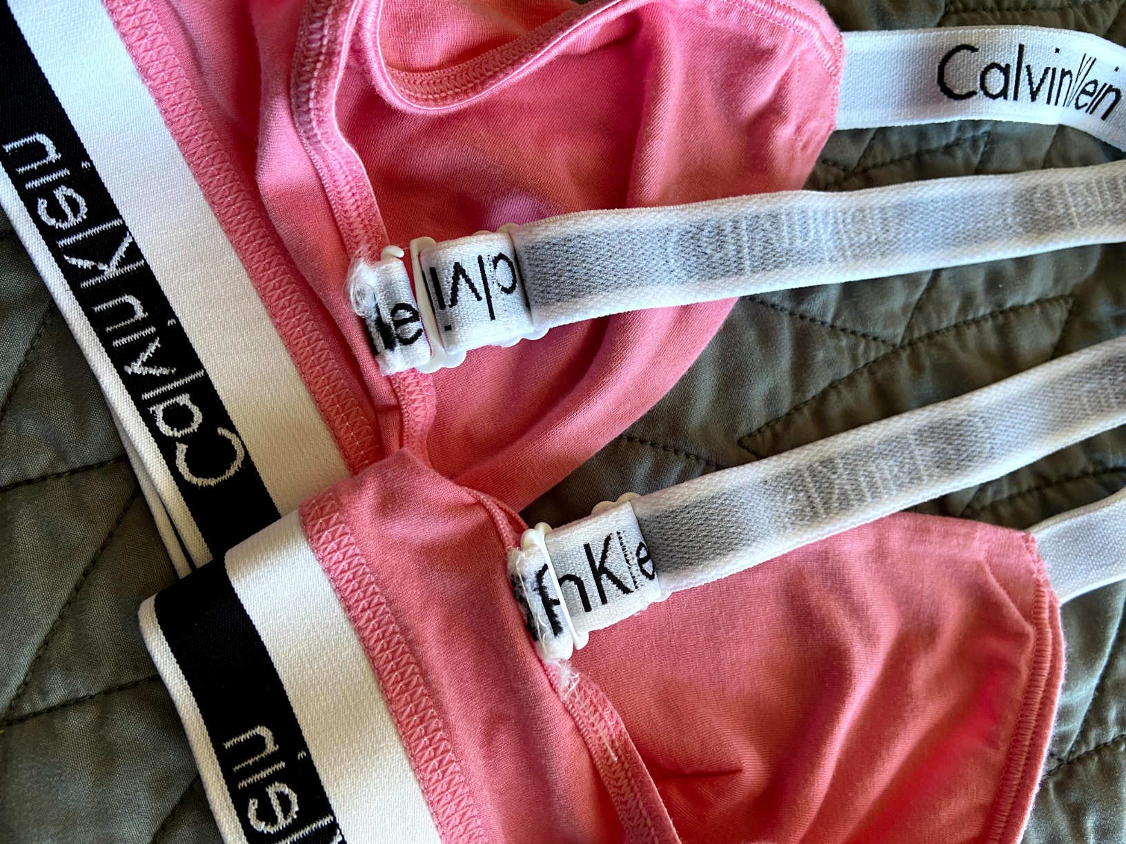$5/mo - Finance Calvin Klein Women's Modern Cotton Unlined Triangle Crossback Bralette | Buy Now