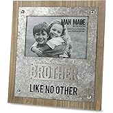 Pavilion - Brother Like No Other - Wood and Metal 4x6 Picture Frame,Brown/Silver/Black