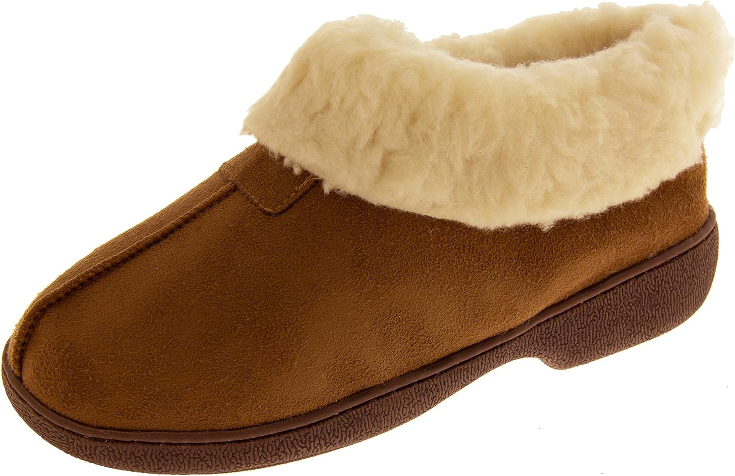 Womens Slippers Faux Fur Lined Shoe Slippers Outdoor Sole Fluffy