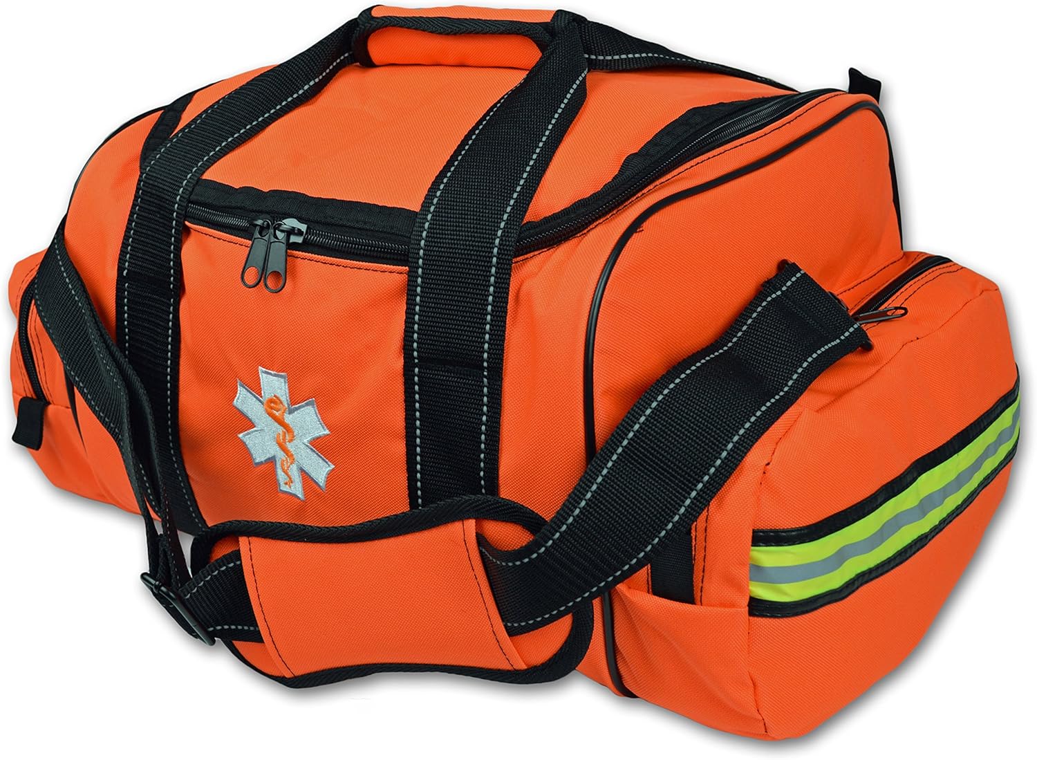 Lightning X Deluxe Stocked Large EMT First Aid Trauma Bag Fill Kit w/Emergency Medical Supplies (Fluorescent Orange): Health & Personal Care