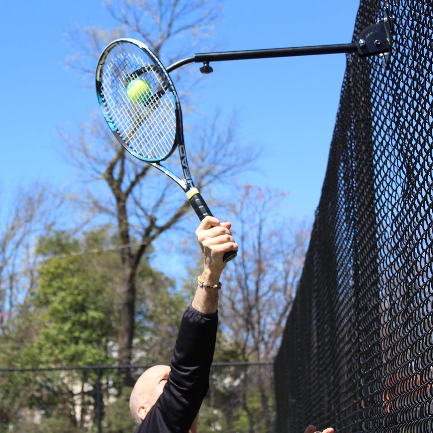 TopSpin Solution - Tennis Training Aid | Practice Nearly All Shots in Tennis Anywhere | Attaches Indoors & Outdoors | All Ages and Skill Levels | Players and Coaches : Sports & Outdoors
