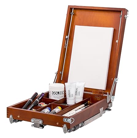 Podolsk Art Supplies Kofferstaffelei mit Teleskopbeinen 30.5cm x 41.5cm x 8.5cm (max Höhe 92cm)