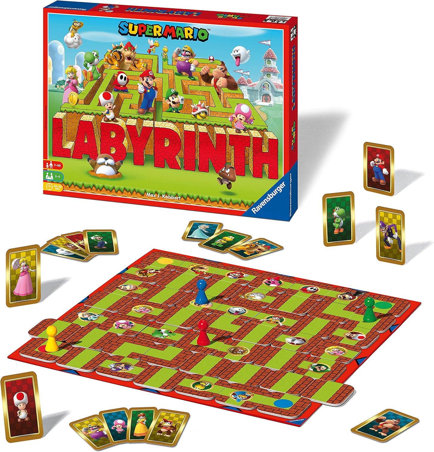 Ravensburger Super Mario Brothers Labyrinth - Moving Maze Family Board Game for Kids and Adults Age 7 Years Up - 2 to 4 Players - Image 3