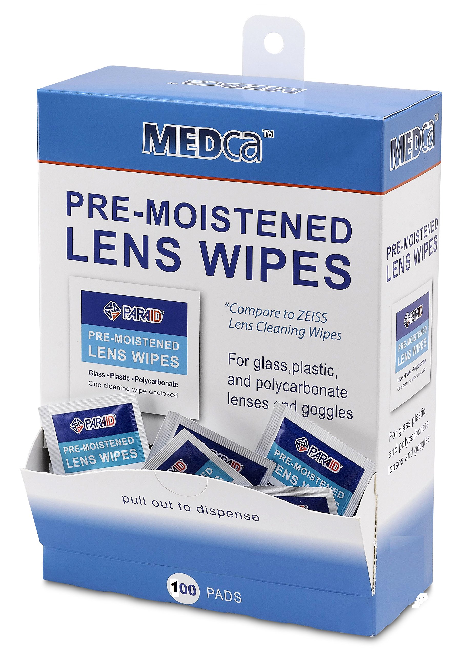 MEDca Lens Cleaning Cleansing Lens Wipes Towelette Dispenser 100 Pre
