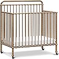 NAMESAKE Winston 4-in-1 Convertible Mini Crib w/Removable Wheels - Converts to Toddler Bed, Daybed & Twin-Size Bed - GREENGUARD Gold Certified - 4 Adjustable Heights - Durable Metal, Easy to Assemble