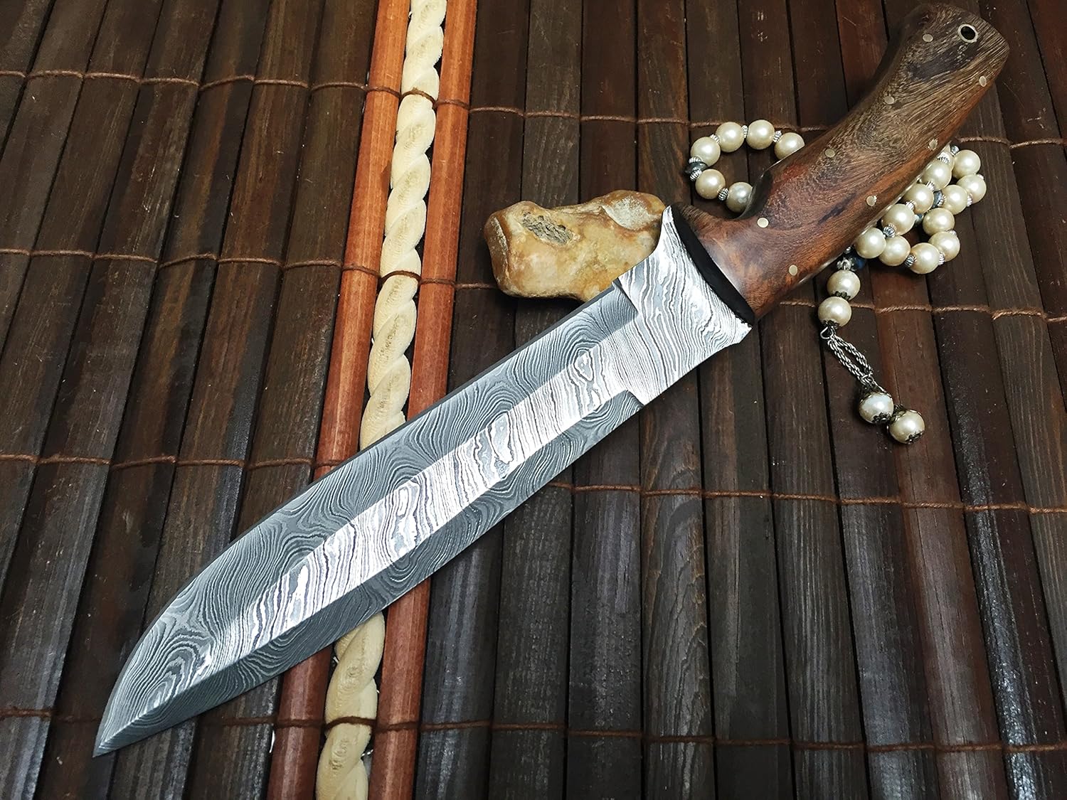 Amazon.com : Big Sale- Custom Handmade Damascus Hunting Knife ...