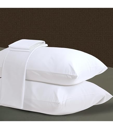 1000 Thread Count Egyptian Cotton Pillowcases, Set Of 2 King Size (20" X 40"), White