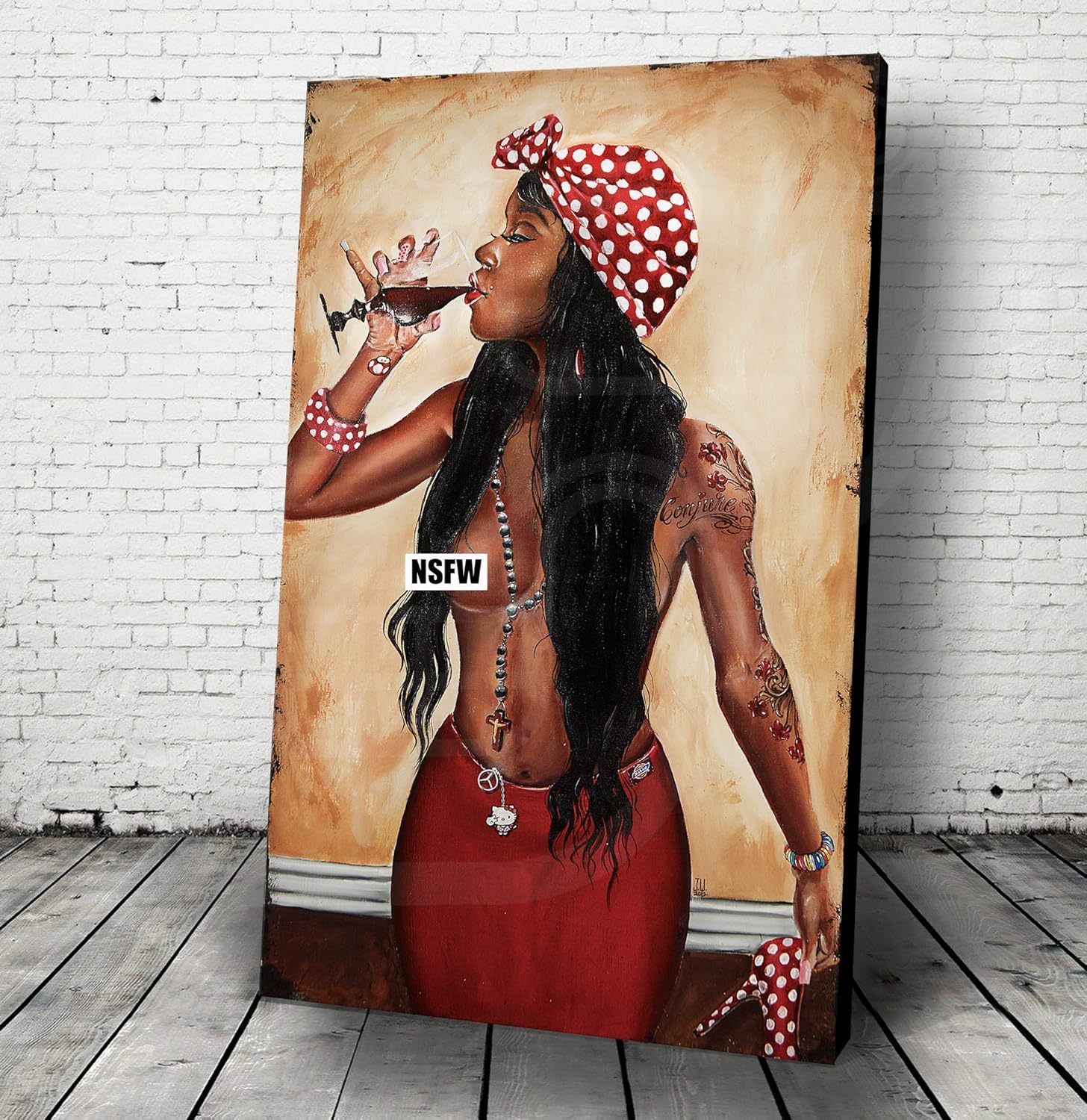 Sexy African American Wall Art Poster or Canvas Decor