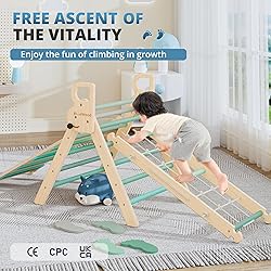 BlueWood 10-in-1 Pikler Triangle Set, Toddler