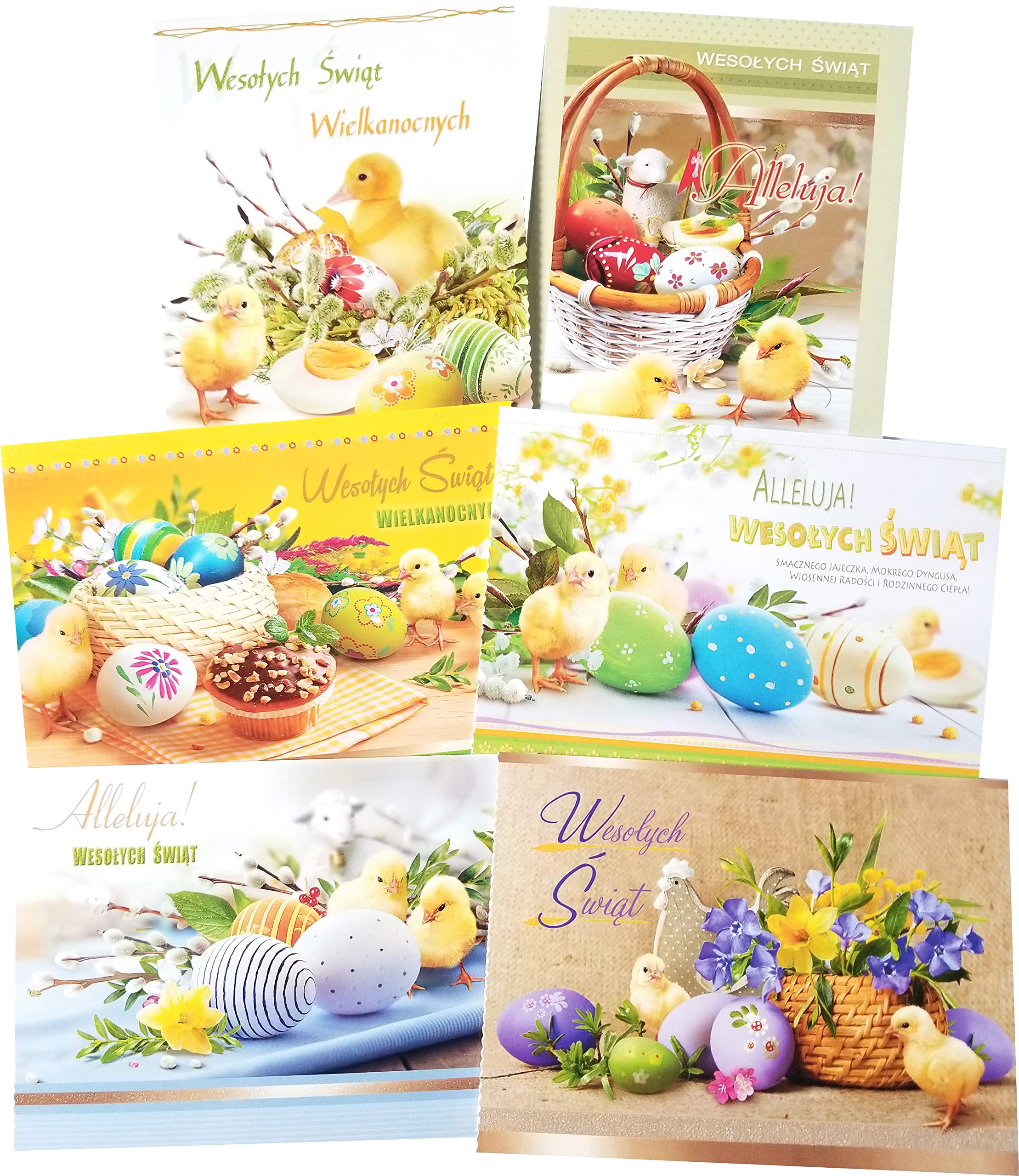 Importer AM Polish Easter Greeting Cards with Glitter (Secular)