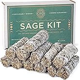 Handcrafted 4 Inch White Sage Sticks - Fresh, Natural California Sage Smudge Sticks with Instructions & Blessings - Wand Sage for Cleansing House Negative Energy & Other Smudging Rituals