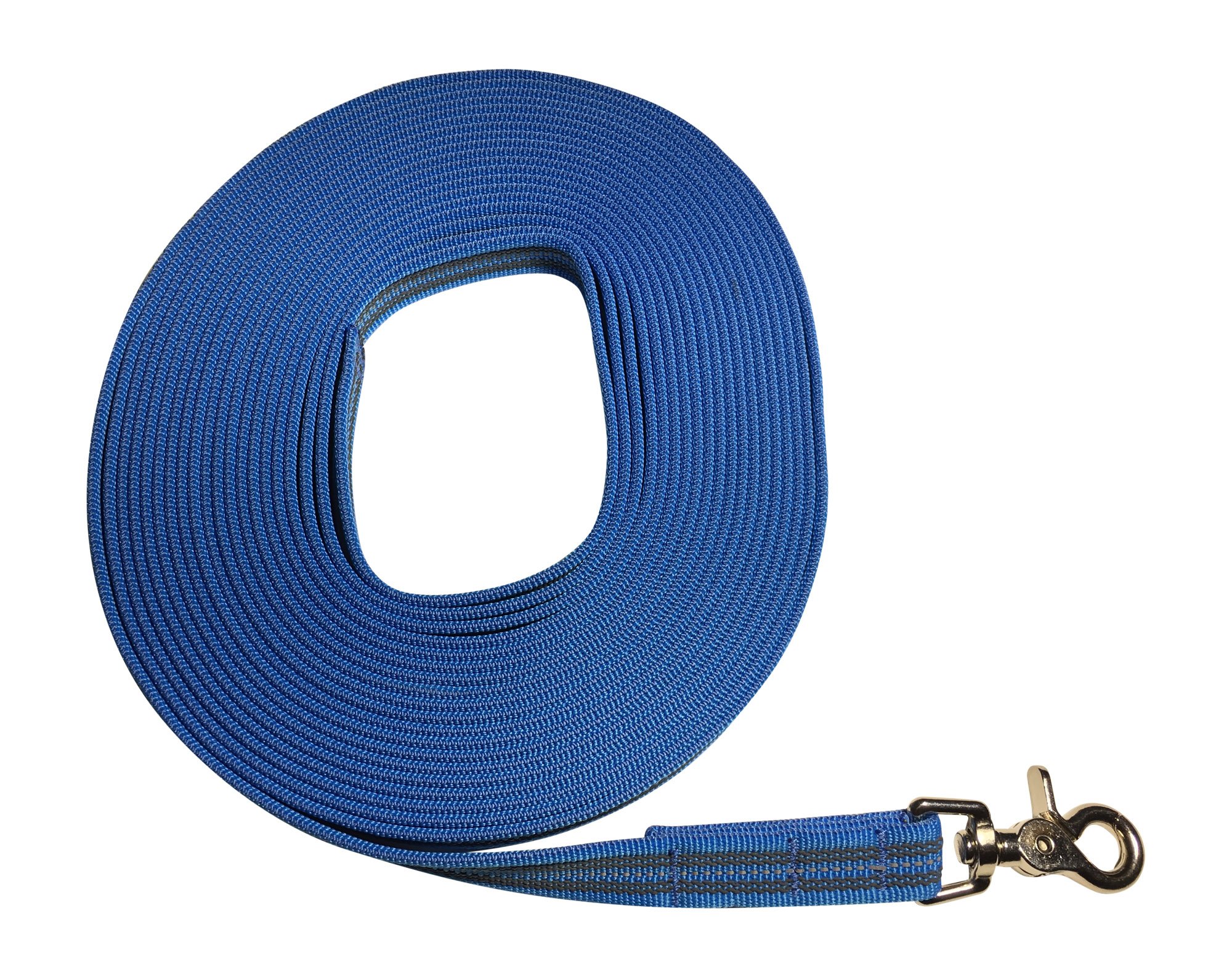 DOGS and MORE – Tracking / Training / Recall Leash = > 10 m with RUBBER and REFLECTIVE treads (w/o hand loop)