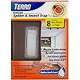 TERRO T3220 Refillable Spider & Insect Trap Attracts Pests with Hydro-tech Lure – Includes 2 Traps & 8 Glue Boards , Brown