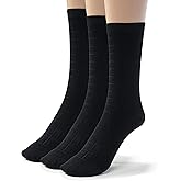 Silky Toes Womens Rayon from Bamboo Dress Crew Socks, 3 or 6 Pairs Designed Casual Basic Socks