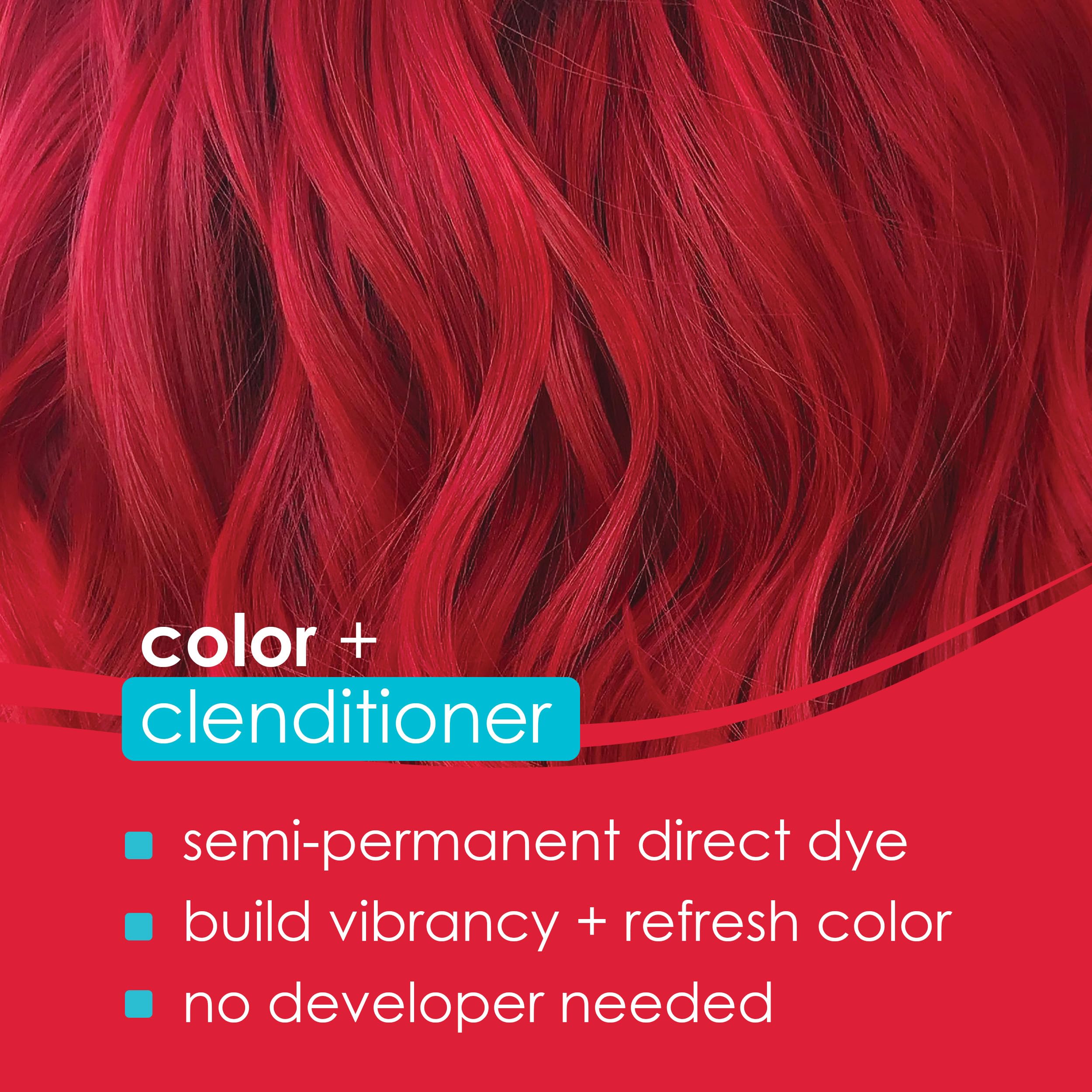 KERACOLOR Color + Clenditioner 3-in-1 Color-Depositing Conditioner, Gently Cleanses & Conditions, Semi-Permanent Hair Color, 23 Shades, 12 Fl Oz