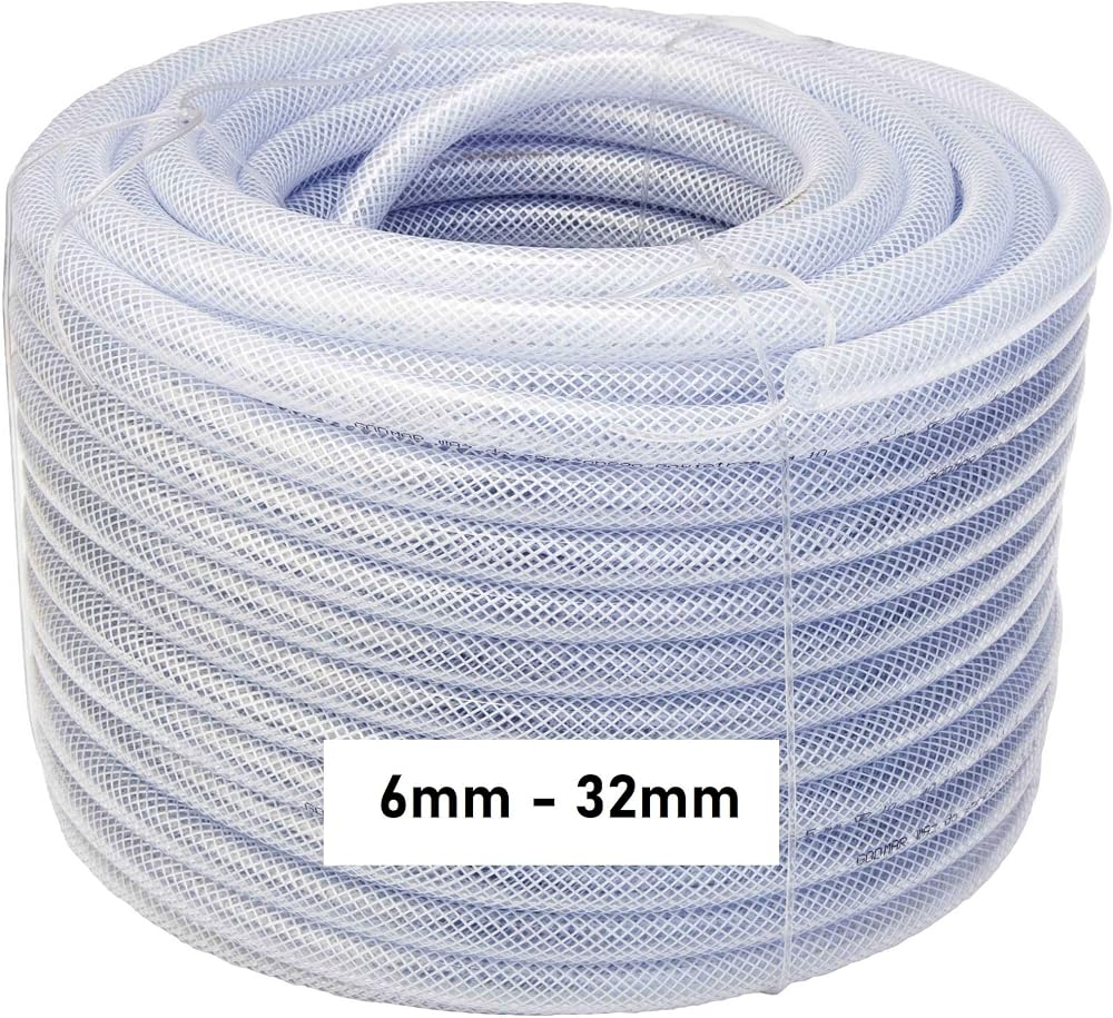 B2C Food Grade PVC Tube Hose Braided Reinforced Air Water Fish Pond Aquarium